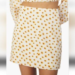 WeWoreWhat Mini Slip Skirt High Waisted Ditsy Daisies NWT Small
